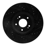 R1 Concepts 11-25 Hyundai Tucson Front Left Drilled & Slotted Black Brake Rotor by R1 Concepts RNC-633-03003L