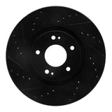 R1 Concepts 11-25 Hyundai Tucson Front Left Drilled & Slotted Black Brake Rotor by R1 Concepts RNC-633-03003L