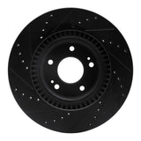 R1 Concepts 11-25 Hyundai Tucson Front Right Drilled & Slotted Black Brake Rotor by R1 Concepts RNC-633-03003R