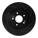 R1 Concepts 11-25 Hyundai Tucson Front Right Drilled & Slotted Black Brake Rotor by R1 Concepts RNC-633-03003R