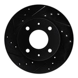 R1 Concepts 89-98 Hyundai Sonata Front Left Drilled & Slotted Black Brake Rotor by R1 Concepts RNC-633-03004L