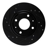 R1 Concepts 89-98 Hyundai Sonata Front Right Drilled & Slotted Black Brake Rotor by R1 Concepts RNC-633-03004R