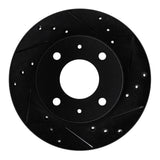 R1 Concepts 89-98 Hyundai Sonata Front Right Drilled & Slotted Black Brake Rotor by R1 Concepts RNC-633-03004R