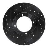 R1 Concepts 87-99 Hyundai Scoupe Front Left Drilled & Slotted Black Brake Rotor by R1 Concepts RNC-633-03005L