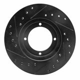 R1 Concepts 87-99 Hyundai Excel Front Right Drilled & Slotted Black Brake Rotor by R1 Concepts RNC-633-03005R