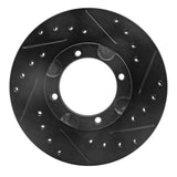 R1 Concepts 87-99 Hyundai Excel Front Right Drilled & Slotted Black Brake Rotor by R1 Concepts RNC-633-03005R