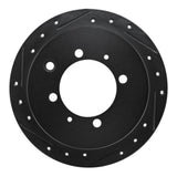 R1 Concepts 91-93 Hyundai Sonata Rear Left Drilled & Slotted Black Brake Rotor by R1 Concepts RNC-633-03006L