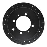 R1 Concepts 91-93 Hyundai Sonata Rear Right Drilled & Slotted Black Brake Rotor by R1 Concepts RNC-633-03006R