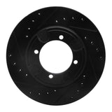 R1 Concepts 92-98 Hyundai Tiburon Front Left Drilled & Slotted Black Brake Rotor by R1 Concepts RNC-633-03007L