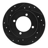 R1 Concepts 94-96 Hyundai Elantra Rear Left Drilled & Slotted Black Brake Rotor by R1 Concepts RNC-633-03008L