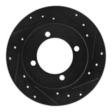 R1 Concepts 94-96 Hyundai Elantra Rear Right Drilled & Slotted Black Brake Rotor by R1 Concepts RNC-633-03008R