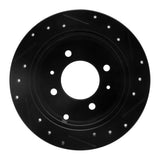 R1 Concepts 99-06 Hyundai Sonata Rear Left Drilled & Slotted Black Brake Rotor by R1 Concepts RNC-633-03011L