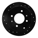 R1 Concepts 99-06 Hyundai Sonata Rear Left Drilled & Slotted Black Brake Rotor by R1 Concepts RNC-633-03011L
