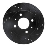 R1 Concepts 00-02 Hyundai Accent Front Right Drilled & Slotted Black Brake Rotor by R1 Concepts RNC-633-03012R