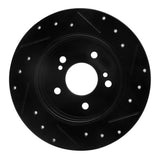 R1 Concepts 01-03 Hyundai XG350 Front Left Drilled & Slotted Black Brake Rotor by R1 Concepts RNC-633-03013L