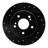 R1 Concepts 01-03 Hyundai XG350 Front Left Drilled & Slotted Black Brake Rotor by R1 Concepts RNC-633-03013L