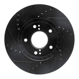R1 Concepts 01-03 Hyundai XG350 Front Right Drilled & Slotted Black Brake Rotor by R1 Concepts RNC-633-03013R