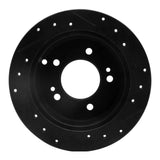 R1 Concepts 01-10 Hyundai XG300 Rear Left Drilled & Slotted Black Brake Rotor by R1 Concepts RNC-633-03014L