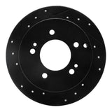 R1 Concepts 01-10 Hyundai XG300 Rear Left Drilled & Slotted Black Brake Rotor by R1 Concepts RNC-633-03014L