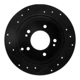 R1 Concepts 01-10 Hyundai Tucson Rear Right Drilled & Slotted Black Brake Rotor by R1 Concepts RNC-633-03014R