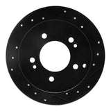 R1 Concepts 01-10 Hyundai Tucson Rear Right Drilled & Slotted Black Brake Rotor by R1 Concepts RNC-633-03014R