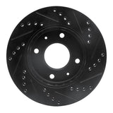 R1 Concepts 01-03 Hyundai Sonata Front Left Drilled & Slotted Black Brake Rotor by R1 Concepts RNC-633-03015L