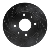 R1 Concepts 01-03 Hyundai Sonata Front Left Drilled & Slotted Black Brake Rotor by R1 Concepts RNC-633-03015L