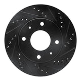 R1 Concepts 01-03 Hyundai Sonata Front Right Drilled & Slotted Black Brake Rotor by R1 Concepts RNC-633-03015R