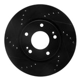 R1 Concepts 03-13 Hyundai Tucson Front Left Drilled & Slotted Black Brake Rotor by R1 Concepts RNC-633-03016L