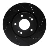 R1 Concepts 03-13 Hyundai Elantra Front Right Drilled & Slotted Black Brake Rotor by R1 Concepts RNC-633-03016R