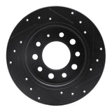 R1 Concepts 03-08 Hyundai Tiburon Rear Left Drilled & Slotted Black Brake Rotor by R1 Concepts RNC-633-03017L