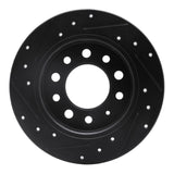 R1 Concepts 03-08 Hyundai Tiburon Rear Right Drilled & Slotted Black Brake Rotor by R1 Concepts RNC-633-03017R