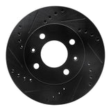 R1 Concepts 03-06 Dodge Verna (Mexico) Front Left Drilled & Slotted Black Brake Rotor by R1 Concepts RNC-633-03018L