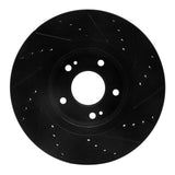 R1 Concepts 04-11 Hyundai Azera Front Left Drilled & Slotted Black Brake Rotor by R1 Concepts RNC-633-03019L