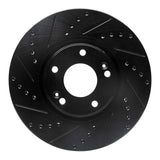 R1 Concepts 04-11 Hyundai Azera Front Left Drilled & Slotted Black Brake Rotor by R1 Concepts RNC-633-03019L