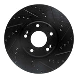 R1 Concepts 04-11 Hyundai XG350 Front Right Drilled & Slotted Black Brake Rotor by R1 Concepts RNC-633-03019R
