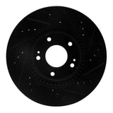R1 Concepts 05-24 Hyundai CRETA (Mexico) Front Left Drilled & Slotted Black Brake Rotor by R1 Concepts RNC-633-03020L