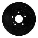 R1 Concepts 05-24 Hyundai CRETA (Mexico) Front Left Drilled & Slotted Black Brake Rotor by R1 Concepts RNC-633-03020L