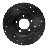R1 Concepts 05-20 Hyundai Azera Rear Left Drilled & Slotted Black Brake Rotor by R1 Concepts RNC-633-03021L