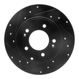 R1 Concepts 05-20 Hyundai Azera Rear Left Drilled & Slotted Black Brake Rotor by R1 Concepts RNC-633-03021L