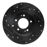 R1 Concepts 05-20 Hyundai Azera Rear Right Drilled & Slotted Black Brake Rotor by R1 Concepts RNC-633-03021R