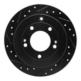 R1 Concepts 06-09 Hyundai Azera Rear Left Drilled & Slotted Black Brake Rotor by R1 Concepts RNC-633-03022L