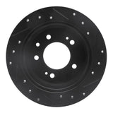 R1 Concepts 07-10 Hyundai Elantra Rear Left Drilled & Slotted Black Brake Rotor by R1 Concepts RNC-633-03024L