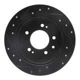 R1 Concepts 07-10 Hyundai Elantra Rear Right Drilled & Slotted Black Brake Rotor by R1 Concepts RNC-633-03024R