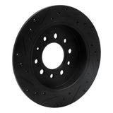 R1 Concepts 07-08 Hyundai Tiburon Rear Right Drilled & Slotted Black Brake Rotor by R1 Concepts RNC-633-03025R