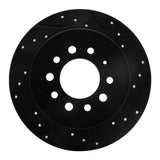 R1 Concepts 07-08 Hyundai Tiburon Rear Right Drilled & Slotted Black Brake Rotor by R1 Concepts RNC-633-03025R