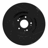 R1 Concepts 09-14 Hyundai Genesis Sedan Front Left Drilled & Slotted Black Brake Rotor by R1 Concepts RNC-633-03028L