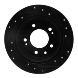 R1 Concepts 09-16 Hyundai Tucson Rear Left Drilled & Slotted Black Brake Rotor by R1 Concepts RNC-633-03029L