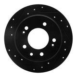 R1 Concepts 09-16 Hyundai Tucson Rear Left Drilled & Slotted Black Brake Rotor by R1 Concepts RNC-633-03029L