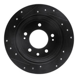 R1 Concepts 09-16 Hyundai Tucson Rear Right Drilled & Slotted Black Brake Rotor by R1 Concepts RNC-633-03029R